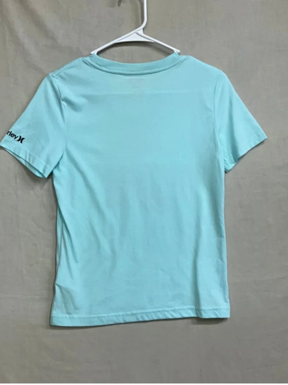 Hurley 2 Piece Set Shorts Tee Boys Size Medium 10-12 Blue Aqua Palm Graphic